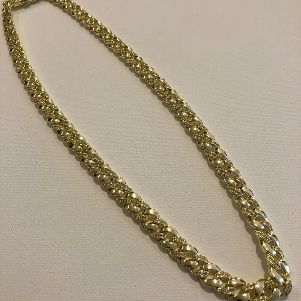Gold-Tone Cuban Link Necklace